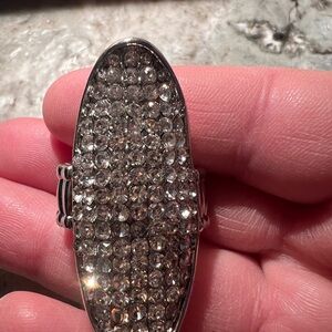 Elegant Silver Crystal Ring